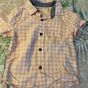 Kids Pink Plaid Shirt